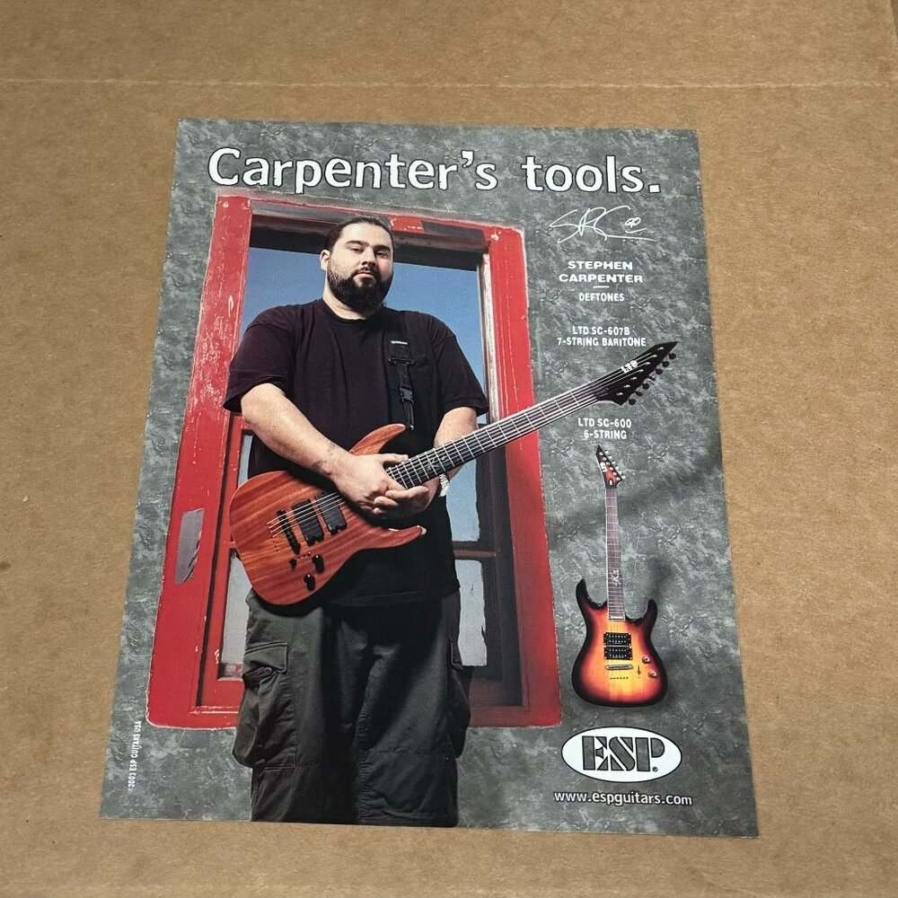 Stephen Carpenter of The Deftones - ESP Guitars - 2003 Print Advertisement